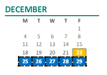 District School Academic Calendar for El Sereno Alternative EDUC. (ALTERN.) for December 2023