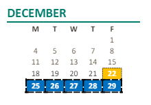 District School Academic Calendar for Via Del Campo Continuation High for December 2023