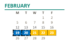 District School Academic Calendar for Northridge for February 2024