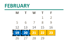 District School Academic Calendar for Woodside Elementary for February 2024