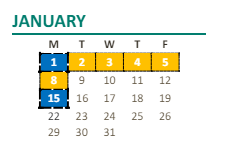 District School Academic Calendar for Holst (john) Elementary for January 2024