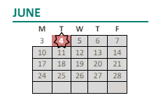 District School Academic Calendar for Northridge for June 2024