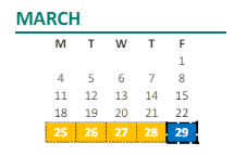 District School Academic Calendar for Rogers (will) Middle for March 2024