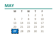 District School Academic Calendar for La Vista Center for May 2024