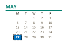 District School Academic Calendar for Salk (jonas) ALTERN. Middle for May 2024