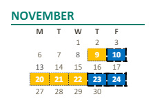 District School Academic Calendar for Dyer-kelly Elementary for November 2023