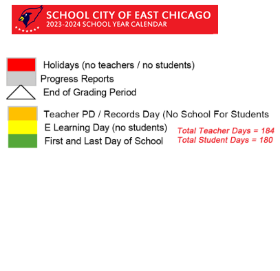 District School Academic Calendar Legend for Joseph L Block Jr High School