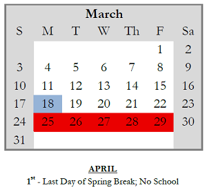 District School Academic Calendar for Charles N Scott Middle School for April 2024