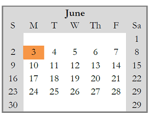 District School Academic Calendar for Charles N Scott Middle School for June 2024