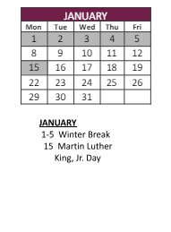 District School Academic Calendar for Joint Service Campus Program for January 2024