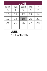 District School Academic Calendar for Joint Service Campus Program for June 2024