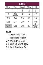 District School Academic Calendar for Joint Service Campus Program for May 2024