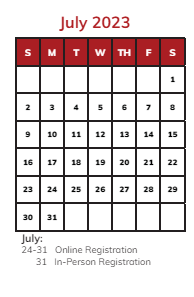 District School Academic Calendar for James B Eads Elementary Sch for July 2023