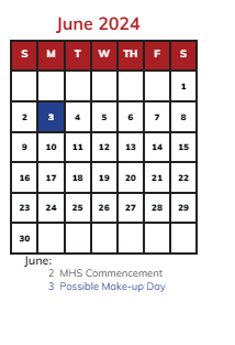 District School Academic Calendar for James B Eads Elementary Sch for June 2024