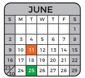 District School Academic Calendar for Copper Ridge Math And Science Academy for June 2024