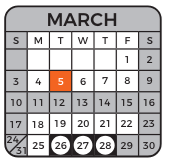 District School Academic Calendar for Copper Ridge Math And Science Academy for March 2024