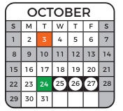 District School Academic Calendar for Copper Ridge Math And Science Academy for October 2023