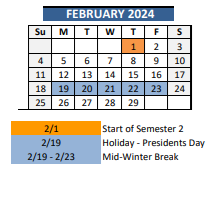 District School Academic Calendar for As #1 (pinehurst) K-8 for February 2024