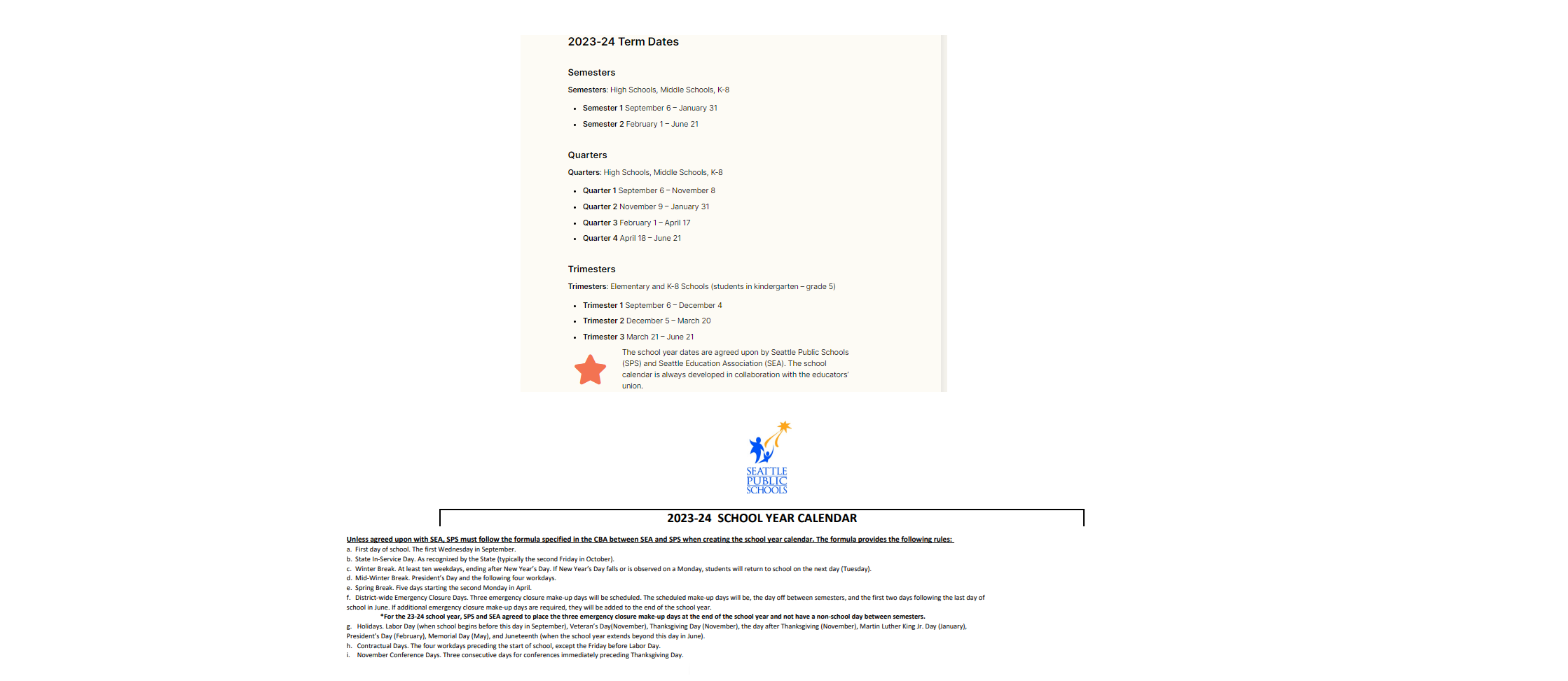 District School Academic Calendar Key for African American Academy K-8