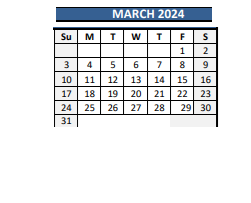 District School Academic Calendar for As #1 (pinehurst) K-8 for March 2024