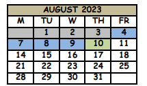 District School Academic Calendar for Sterling Park Elementary School for August 2023