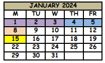 District School Academic Calendar for Hamilton Elementary School for January 2024