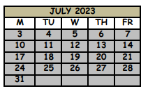 District School Academic Calendar for Sterling Park Elementary School for July 2023