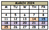 District School Academic Calendar for Rock Lake Middle School for March 2024