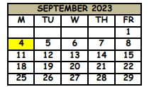 District School Academic Calendar for Sterling Park Elementary School for September 2023