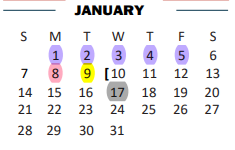 District School Academic Calendar for B L Gray Junior High for January 2024