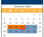 District School Academic Calendar for Corinth Elem for December 2023