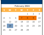 District School Academic Calendar for Prairie Elem for February 2024