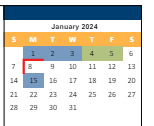 District School Academic Calendar for Apache Elem for January 2024