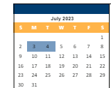 District School Academic Calendar for Briarwood Elem for July 2023