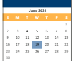 District School Academic Calendar for Apache Elem for June 2024