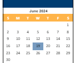 District School Academic Calendar for John Diemer Elem for June 2024