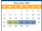 District School Academic Calendar for Broken Arrow Elem for November 2023