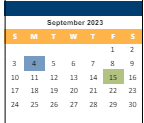 District School Academic Calendar for Indian Woods Middle for September 2023