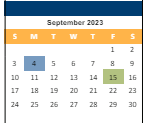 District School Academic Calendar for Mission Valley Middle for September 2023