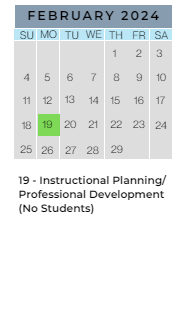 District School Academic Calendar for Inverness Elementary School for February 2024
