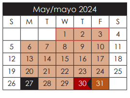 District School Academic Calendar for Campestre Elementary for May 2024