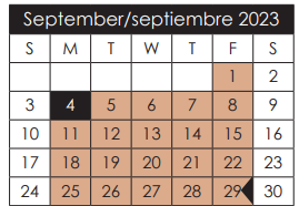 District School Academic Calendar for Robert R Rojas Elementary for September 2023