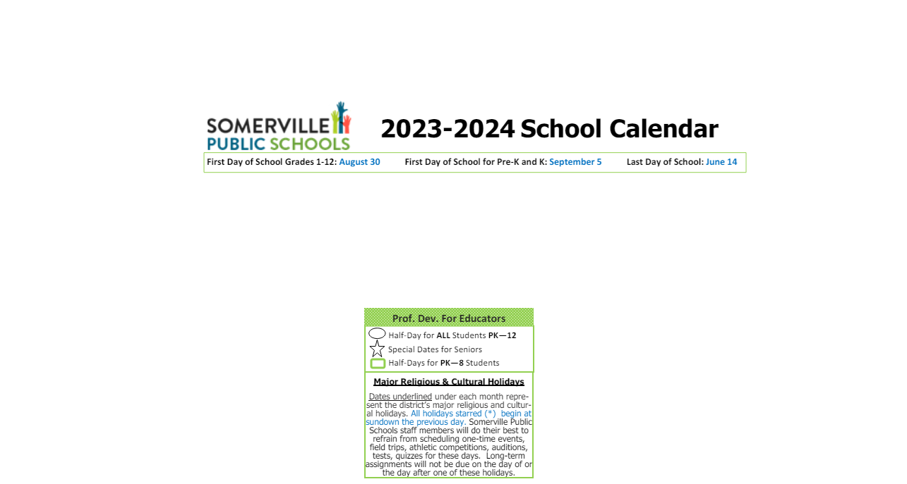 District School Academic Calendar Key for Next Wave Junior High