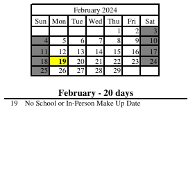 District School Academic Calendar for Corydon Intermediate School for February 2024