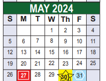 District School Academic Calendar for Sun Valley Elementary for May 2024