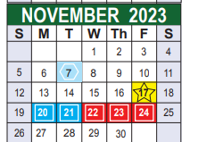 District School Academic Calendar for Kriewald Rd Elementary for November 2023