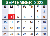 District School Academic Calendar for Francis R Scobee Junior High for September 2023