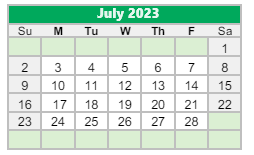 District School Academic Calendar for James A Harmon Elementary School for July 2023
