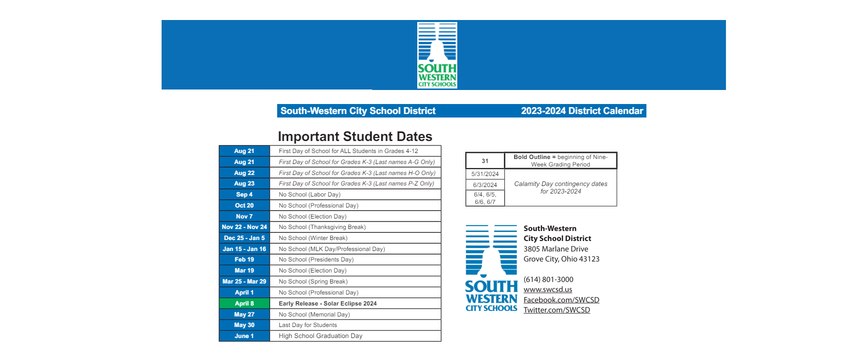 District School Academic Calendar Key for James A Harmon Elementary School