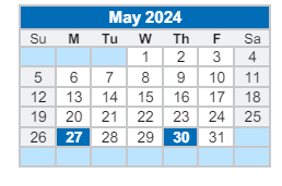District School Academic Calendar for James A Harmon Elementary School for May 2024